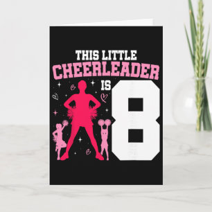 Carte Fille de cheerleading pour 8e anniversaire Huit an