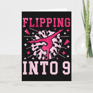 Carte Fille de cheerleading pour 9ème anniversaire de ne