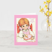 Carte Fille de cuisson vintage Valentine (Fleur jaune)