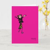 Carte Fille de danse (Fleur jaune)