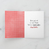 Carte Fille de dessin animé bâton d'anniversaire sur fon (Intérieur)