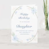 Carte Fille de fleurs bleues fils anniversaire (Devant)