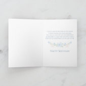 Carte Fille de fleurs bleues fils anniversaire (Intérieur)