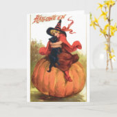 Carte Fille de Halloween (Fleur jaune)