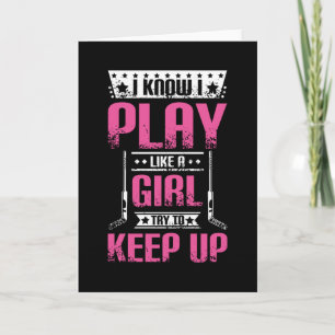 Carte Fille de hockey sur glace