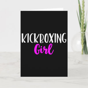 Carte Fille de kickboxing Femmes Drôle Kickbox Cadeau Mi