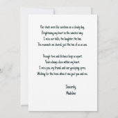 Carte fille de la meilleure amie personnalisée Mll (Dos)