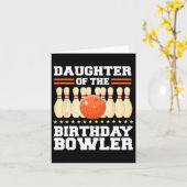 Carte Fille De L'Anniversaire Bowler Anniversaire Bowlin (Fleur jaune)