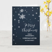 Carte Fille de neige moderne et Noël de famille (Fleur jaune)