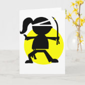 Carte Fille de Ninja (Fleur jaune)
