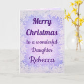 Carte Fille de Noël Joyeuse personnalisée (Fleur jaune)