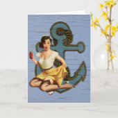 Carte fille de réception au bord de la piscine côtière (Fleur jaune)