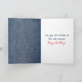 Carte Fille de stick figure pour 65e anniversaire avec b (Intérieur)