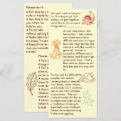 Carte Fille de Thanksgiving autiste (Devant / Derrière)