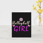 Carte Fille de volley-ball (Fleur jaune)