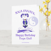 Carte Fille de yoga de joyeux anniversaire ! - Fanatique (Fleur jaune)