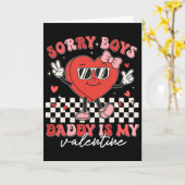 Carte Fille désolée les garçons Papa est ma Saint-Valent (Fleur jaune)