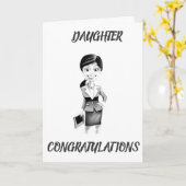 CARTE ***FILLE*** DEVIENT AVOCATE SI FIÈRE (Fleur jaune)