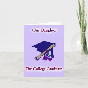 Carte fille diplômée du collège