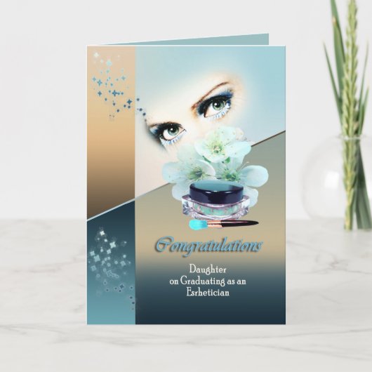 Carte Fille d'obtentions du diplôme pour Estheticion (Devant)