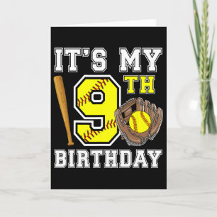 Carte Fille douce pour 9e anniversaire Enfant de 9 ans j