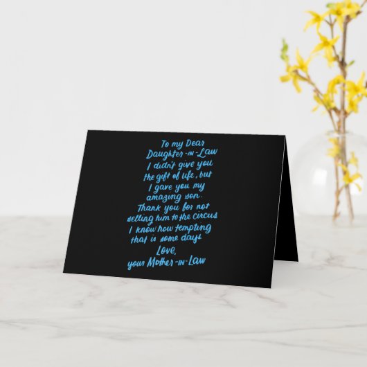 Carte Fille drôle en droit à ma chère fille en droit (Fleur jaune)