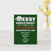 Carte fille drôle en droit Noël (Fleur jaune)