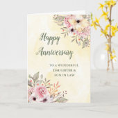 Carte Fille du printemps et son en droit Anniversaire Ma (Fleur jaune)