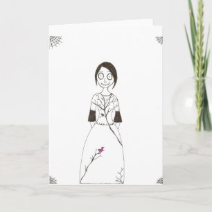 Carte Fille éffrayante d'araignée