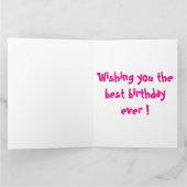 CARTE FILLE ÉLÉPHANT "JOYEUX ANNIVERSAIRE" (Intérieur)