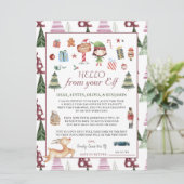 Carte Fille Elf | Kids Christmas Elf Hello Lettre (Debout devant)