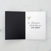 Carte Fille en bâtonnets d'anniversaire avec Martini (Intérieur)
