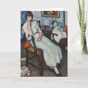 Carte Fille en blanc   Samuel John Peploe