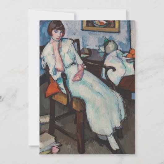 Carte Fille en blanc | Samuel John Peploe (Devant)