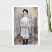 Carte Fille en bleu, Modigliani (Devant)