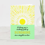Carte Fille en droit Anniversaire Bright Sunshine Card (Devant)