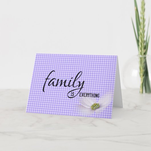 Carte Fille En Droit Violet En vichy Anniversaire (Devant)