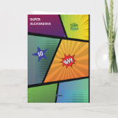 Carte Fille en fauteuil roulant Superhero Flying Hero An (Dos)