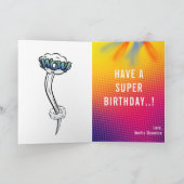 Carte Fille en fauteuil roulant Superhero Flying Hero An (Intérieur)