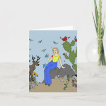 Fille et animaux du désert