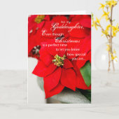 Carte Fille et famille Noël Poinsettia (Fleur jaune)