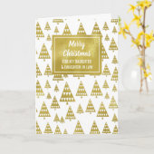 Carte Fille et fille d'or moderne en droit Noël (Fleur jaune)