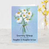 Carte Fille et fille en droit Anniversaire Mariage (Fleur jaune)