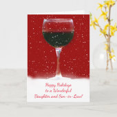 Carte Fille et Fils en Droit Drôle Joyeux Vacances (Fleur jaune)