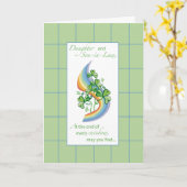 Carte Fille et gendre Fête religieuse de la St. Patrick (Fleur jaune)