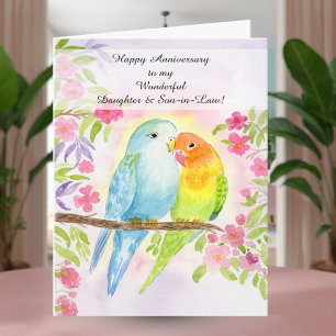 Carte Fille et gendre Joyeux Anniversaire de Mariage