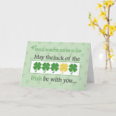 Carte Fille et gendre St. Patrick's Day Shamrock (Fleur jaune)