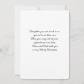 Carte Fille et partenaire Cardinal Rouge Noël (Dos)