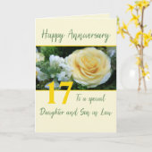 Carte Fille et son anniversaire personnalisable (Fleur jaune)