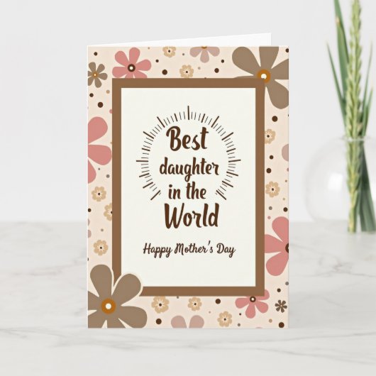 Carte Fille Exceptionnelle Florale (Devant)